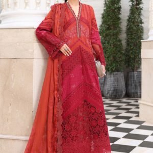 3 Piece Unstitched Embroidered Lawn Suit