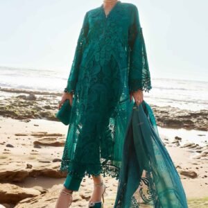 3 Piece Unstitched Embroidered Organza Lawn Suit